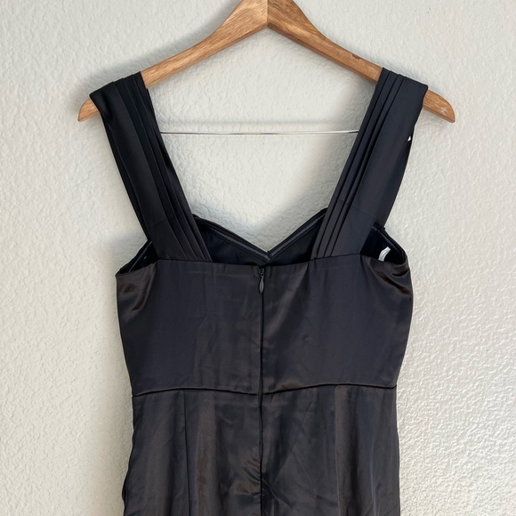 Stunning Arrival Black Satin Off-The-Shoulder Maxi Dress - Picture 5 of 11